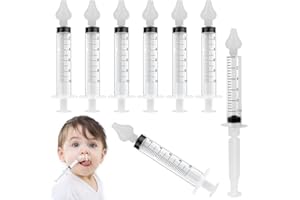 JEYORZY 8 pcs Siringa per Lavaggi Nasali Bambini, Irrigatore Nasale, Olive Nasali per Lavaggi Neonato, Portatile Lavaggio Nasale Neonato con Punta in Silicone Morbido, Riutilizzabile Irrigatore Nasale