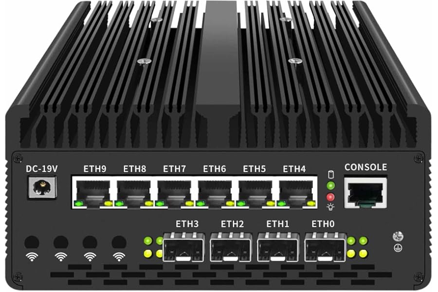 PcZinophyte Ultra 9 185H Firewall Mini PC 4x 2x 10G SFP 6 * 2.5G LAN vPro Thunderbolt 4 2xNVMe Home Lab Server