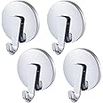YOHOM Suction Hooks for Bathroom 4PCS Vacuum Suction Cup Hook for Shower Suction Wall Hooks Heavy Duty Towel Hooks Plastic Glass Door Suction Hanger for Bathrobe & Loofah