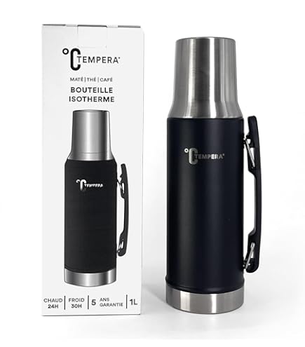 Bombiya Bouteille Isotherme Mate Auto-amorçante Avec Toutes Les Pièces En Acier Inoxydable - Kit Tout-en-un Pour Votre Yerba - 2 En 1 Avec Changement De Couvercle Est Une Bouteille Isotherme Classique