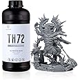RESIONE TH72 Flexible-Tough 3d Printer Resin with Long-lasting Toughness and Impact Resistant Liquid Resin,Low Water Absorption Resin for Figurines(Medium Grey)-1000g