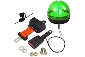 L&S ENGINEERS Green LED Seat Belt Warning Kit Single Bolt Beacon