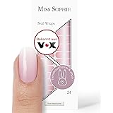 Original Miss Sophie Nagelfolien I 24 ultra-dünne Nagellack-Streifen mit Farbverlauf Rose Babyboomer I Für Finger- & Fußnägel
