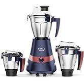 Havells Atomica 1000W 3 Jar Mixer Grinder | 3 Speed | Air Vent Tech | Stainless steel blade | Dark Blue and Brown color