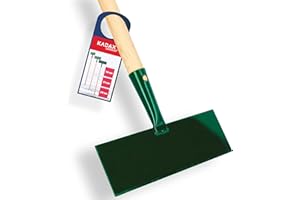 KADAX Rascador de hielo de acero reforzado, con mango largo de madera, rasqueta de hielo, rasqueta de hielo, rasqueta de suelo para jardín, pala de hielo (ancho: 26 cm)