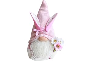 RMBLYfeiye Osterwichtel Wichtel Stehende Niedliche Wichtel Gnom Süßer Zwerg Zuckersüße Deko für Osterdekoration Osterngeschenke Hasenohren Ostergestecke Requisiten