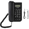 KX-T076 Corded Telephone for Seniors Loud Phones for Hard of Hearing with Call Number Digital/Time Check, Fast up/Down Check and Redial & FSK and DTMF Dual System(black)