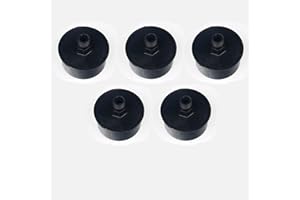 BAAQII 5 Pcs Plastic 15mm Male Thread Air Compressor Intake Filter Silencer Muffler, Black
