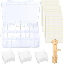 Set Organizzazione Filo Per Ricamo - 120 Bobine, Portabobine 36 Scomparti, Adesivi - Foto 12