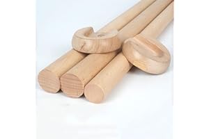 GQQGSHOP 1 PCS Wooden Round Wardrobe Closet Rod for Hanging Clothes Premium Closet Pole Wardrobe Cross- bar Clothes Hanging Rods Natural Wood Wardrobe Closet Rod with End Supports