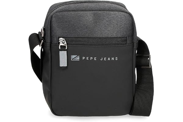 Pepe Jeans Jarvis Sac à Main Noir 25 x 16 x 1 cm Polyester