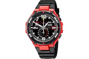 LOTUS Reloj Inteligente Hombre - Smartwatch de Caucho - Militar - Resistente al Agua IP65 50024 - GPS, Control Música, Cuenta Pasos y Calorías, Multi Deportes, Frecuencia Cardíaca y Presión