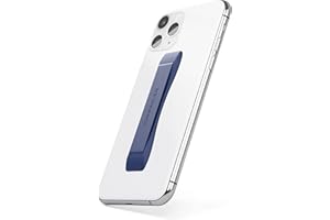 VONMÄHLEN Backbone Smartphone uniwersalny elastyczny pasek na palec - ultra płaski uchwyt na palec telefonu komórkowego do smartfonów z gładkim silikonem - z mocnym paskiem samoprzylepnym - niebieski