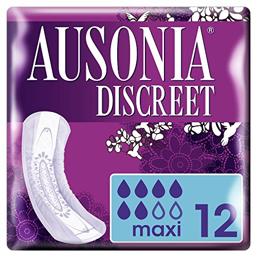 Ausonia Discreet Maxi Día y Noche Compresas para Pérdidas de Orina - 12 Unidades