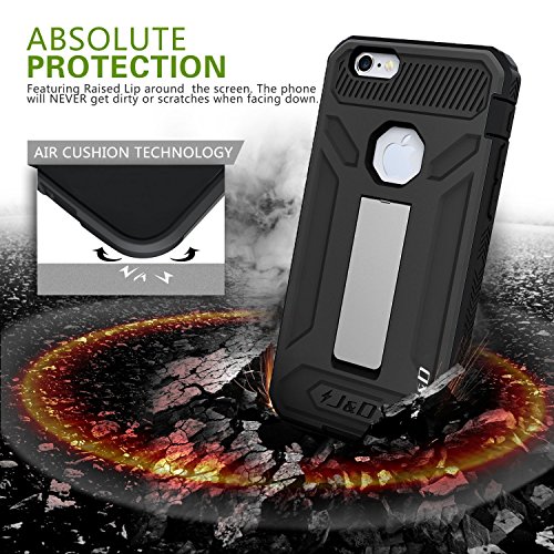 iPhone 6S  iPhone 6 Funda  J D  Armadura Delgada   Doble Capa   Protecci  n Pesada  H  brida Resistente Funda Protectora y Robusta para iPhone 6S  iPhone 6     Turquesa