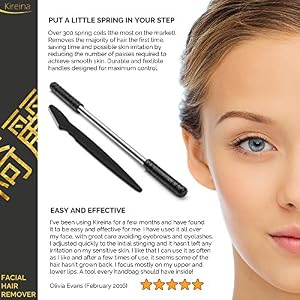 Facial Epilator + FREE Eyebrow Razor Trimmer - Stainless Steel Threading Tool - Facial Hair Remover - Image 7