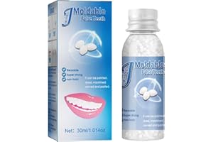 UJOOGBU Temporary Tooth Filling,Tooth Filling Repair Kit,Denture Repair Beads,Temporary Tooth Repair,False Teeth,Tooth Repair Kit Permanent,Dental Tooth Filler,Tooth Repair Granules for Missing Broken Tooth