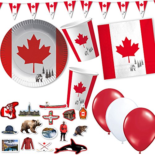 3,5m Wimpelkette * KANADA * als Deko für eine Länderparty von DH-Konzept // Mottoparty Banner Girlande Partykette - 2