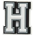 Pinapes 1 PCS LETTER H CROC SHOE DECORATION CHARM ORIGINALL QUILITY RUBBER CHARMS FOR CLOGS SLIPPER CASUAL CLOGS DECORATION CHARMS FASHION CLOGS CHARMS