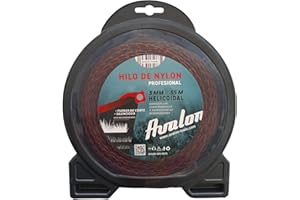 Avalon - Hilo Reforzado de Nylon Universal para Desbrozadora y Cortacesped (3 mm x 55 m) - Hilo Dual Power Reforzado de desbrozadora