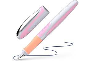 Schneider Ray 168211 Stylo plume (pour droitier, Cartouche d'encre standard Bleu roi incluse) Flora