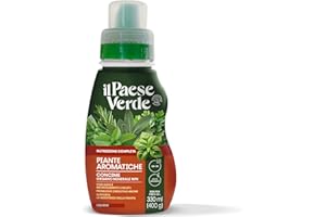 Concime liquido per Piante Aromatiche Il Paese Verde. Fertilizzante per tutti i tipi di piante aromatiche 330ml.