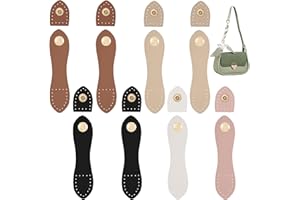 CANIPHA 8 pièces fournitures de cuir pour sacs main et fermeture, boucles à pression en cuir, fermeture de sac à dos