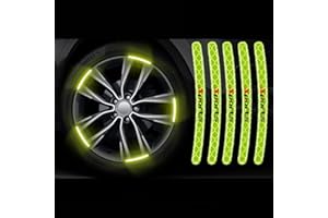 MINSEZHI Autocollant réfléchissant pour moyeu roue,pour voiture moto vélo Bicyclettes,nuit décoration sécurité réfléchissante bande,universelle autocollant réfléchissant pour moyeu roue (paquet de 20)