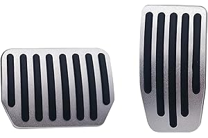 Acboor Tesla Perfomance Pedale, Pedale für Tesla Model 3 und Model Y 2017-2023 Antirutsch Gas und Bremspedalabdeckung Silber