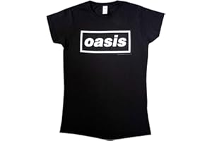 Rock Off officially licensed products Oasis Decca Band Logo Skinny Fit T Shirt