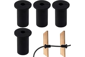 Maxqzin 4Pcs Cable Routing Rubber Kit Starlink Cable Grommet Wall Grommets for Cables Silicone Cable Feed Through Bushings 19mm Diameter Hole Cable Wall Grommets for Organizing Protecting Cord Black