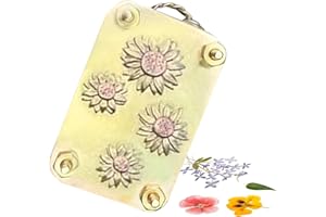 Renopfect Mikro Blumenpresse, Blumen Pressen Aus Metall, 1,97x1,38 Zoll Kreative Pflanzenpresse, Selbstgemachte Embossing-Maschine, Gepresste Pflanzen-Konservierungsset Für Kunsthandwerksliebhaber