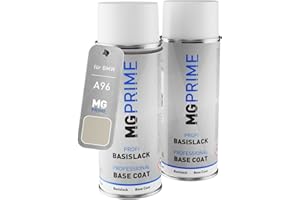 MG PRIME Vernice per auto Bombolette a spruzzo per BMW A96 Mineralweiss Perleffekt/Mineral White Metallic Bomboletta spray da 400ml di vernice di fondo vernice di base