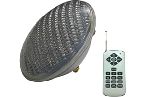 HKGOLDTURE Luz LED bajo el agua RGB Piscina luces 12 V PAR 56 blanco 72W Piscina foco IP 68 luces fuente RGBW con Control remoto (RGB+ Blanco)