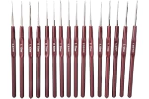 HEEPDD 16 pezzi 0.5-2.5mm Uncinetti, aghi di crochet set di ferri da maglia con colorata morbido manico in gomma per le mani artritiche il miglior per le donne