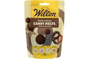 Wilton Candy Melts Dark Cocoa: Melting Candy with Chocolate Flavour for Molding, Dipping and Decorating, Optimal for Cake Pops, Candies, Cakes and Coating Treats - 125 g