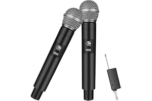 LZHIOs Wireless Microphones,Karaoke Microphone with Bluetooth for Singing,Speech, Church, Party, Home KTV, DJ,Wedding,with 164FT Range Rechargeable Receiver