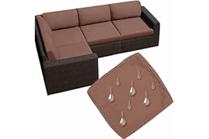 UWOBTN Replacement Outdoor Cushion Covers Waterproof, 50x50 60x60 Garden Sofa Seat Cushion Slipcover With Zipper, Removable Patio Cushion Covers For Indoor Outdoor Rattan Furnitur(Color 7,33x65x10cm)