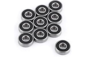 MLMLH 608-2RS Rodamientos Rígidos de Bolas 8mm, 10Pcs Ranura Profunda Rodamientos Sellados de Caucho, Rodamientos de Bolas, para Maquinaria de Vehículos de Transporte de Equipos Industriales