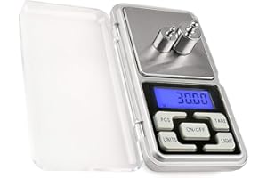Mengshen Digital Pocket Scale High Precision Milligram Scale Steelyard 1.1lb/500g (0.01g) Reloading for Gems Small Electronic Scale