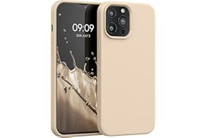 kwmobile Carcasa Compatible con Apple iPhone 13 Pro MAX Funda - Case TPU y Silicona antigolpes - Apto Carga inalámbrica - nácar