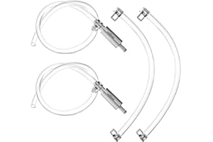 PonFxp Brake Bleeding Kit, 2 Sets Universal One-Way Brake Bleeder Hose Kit with Check Valve, 55.48cm×0.47-0.78cm, Motorcycle Brake Bleeding Kit for Car and Bicycle