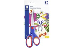Staedtler Noris - Forbici Punta Arrotondata con Impugnatura Ergonomica, Forbici Scuola Elementare e Media con Lame Arrotondate in Acciaio, Forbice Multiuso Ideale per Casa, Ufficio, Hobby e Bricolage