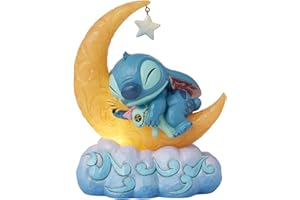 ENESCO Disney Traditions Stitch and Scrump On Light Up Moon - Figura Decorativa