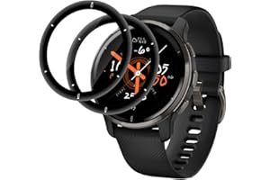 IQShield Screen Protector for Garmin Venu 2 Plus, Ultra Clear Tempered Glass, Protective Film for Garmin Venu 2 Plus, 3D Full Coverage, Touch Sensitive, Bubble Free -2 Pack