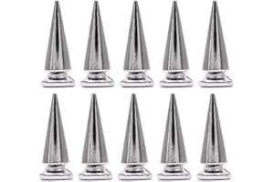 JIKEXINGMENG 40 Pcs Large Metal Big Tree Spikes Copper Bullet Rivet Metal Studs Punk Rivets for DIY Leather Craft Bag, Shoe, Leather Clothes