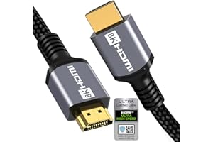 Anhuicco Kabel HDMI 2.1 4K 8K HDR Certyfikowany 15M 4K 120Hz 8K 60Hz ALLM Freesync Dolby ARC eARC HDR10+ HDCP 2.3 VRR Kompatybilny PS5 Xbox Soundbar Gra 8K Fire TV