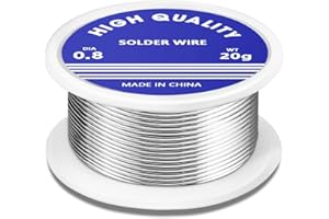 SUMWITUM Solder Wire,0.8mm Soldering Wire Lead Free Sn99.3 Cu0.7 with Rosin Core for Electronic Electrical Soldering Components Repair and DIY. (20 G)
