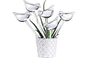 Amoyeric 5Pcs Plastic Plant Self Watering Globes Self-Watering Bird Globe Bird Shape Design Water Globes Automatic Irrigation Device for Indoor Outdoor Garden