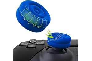 PlayVital Copri Levette Analogiche per ps5,per ps4,Thumbs Cushion Caps Cover per Xbox Series X/S,Copri Analogici per Xbox One S/X/Elite Series 2,Gommini per Switch Pro Controller-Blu